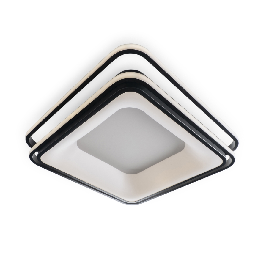 BRILAGI - LED Ściemnialna lampa sufitowa FLARE LED/102W/230V 3000-6000K 50x50 cm czarna + pilot zdalnego sterowania