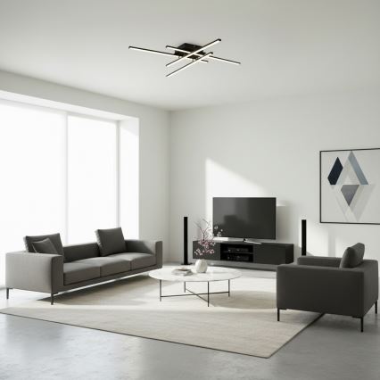 Brilagi - Lampa sufitowa STRIPES LED/37W/230V 68x68 cm czarna