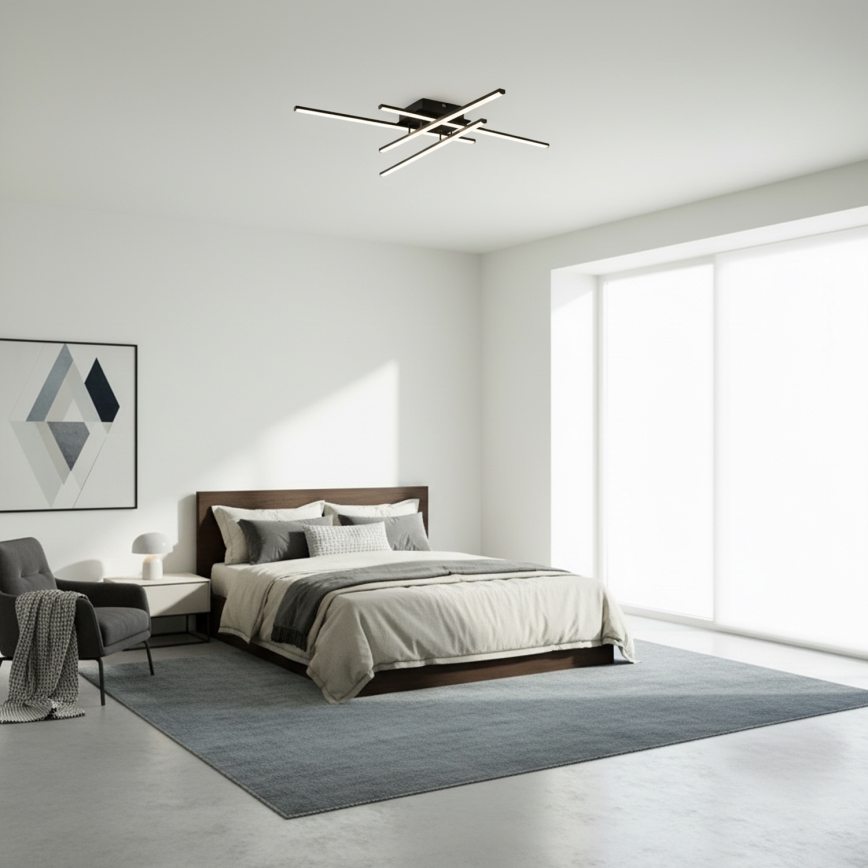 Brilagi - Lampa sufitowa STRIPES LED/37W/230V 68x68 cm czarna