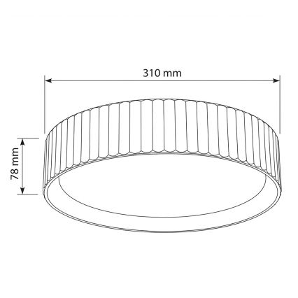 Brilagi - Plafon LUCIA LED/24W/230V Ø 31 cm szarobrązowy