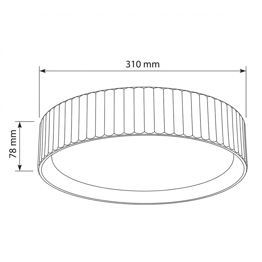 Brilagi - Plafon LUCIA LED/24W/230V Ø 31 cm szarobrązowy