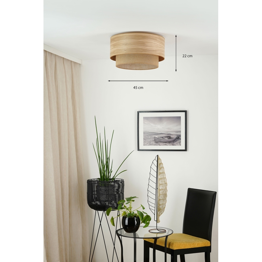 Brilagi - Plafon MONTANA BOHO 1xE27/15W/230V śr. 45 cm brązowy