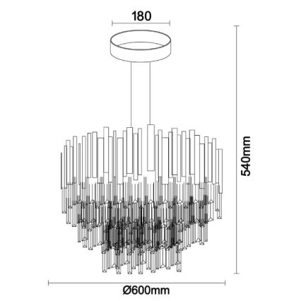 Brilagi - Plafon PLAZA 9xE14/40W/230V
