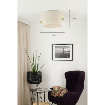 Brilagi - Plafon SHINE 1xE27/15W/230V śr. 50 cm kremowy
