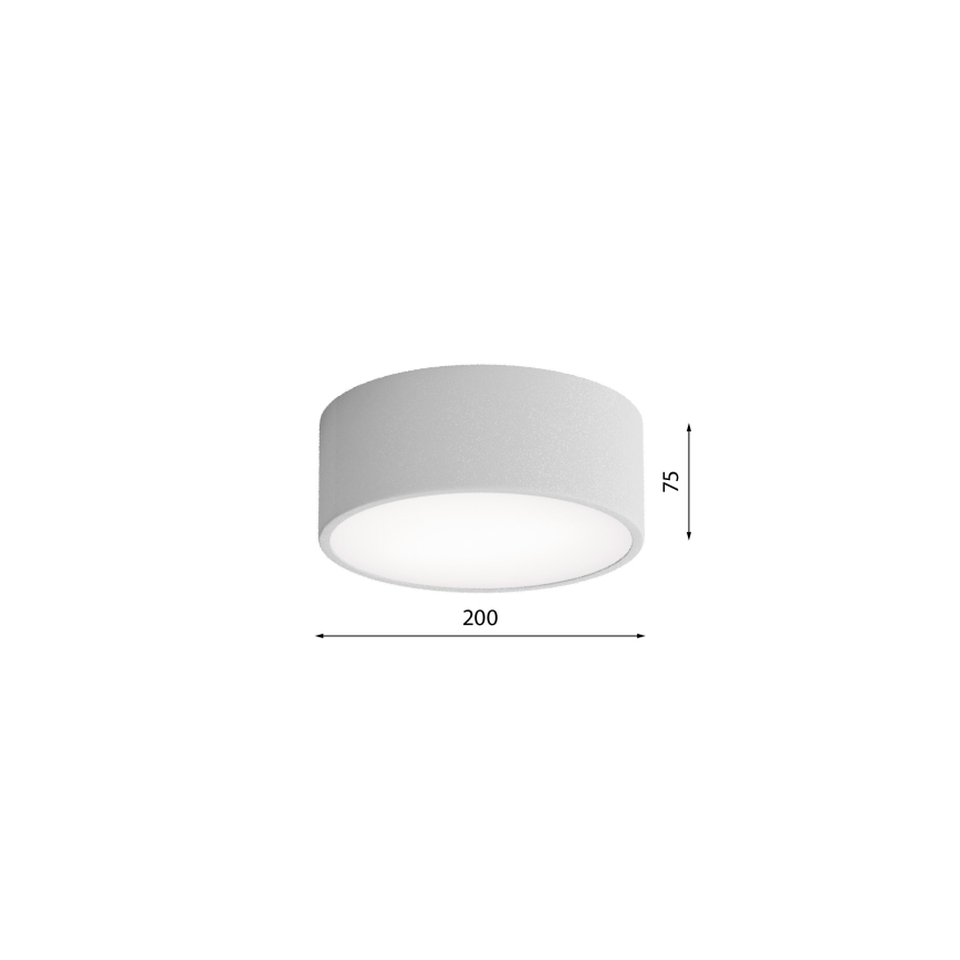 Brilagi - Plafon z czujnikiem CLARE 1xE27/40W/230V śr. 20 cm szary