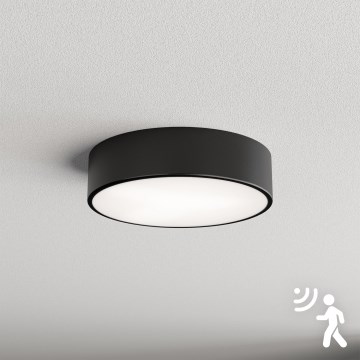 Brilagi - Plafon z czujnikiem CLARE 2xE27/40W/230V śr. 30 cm czarny