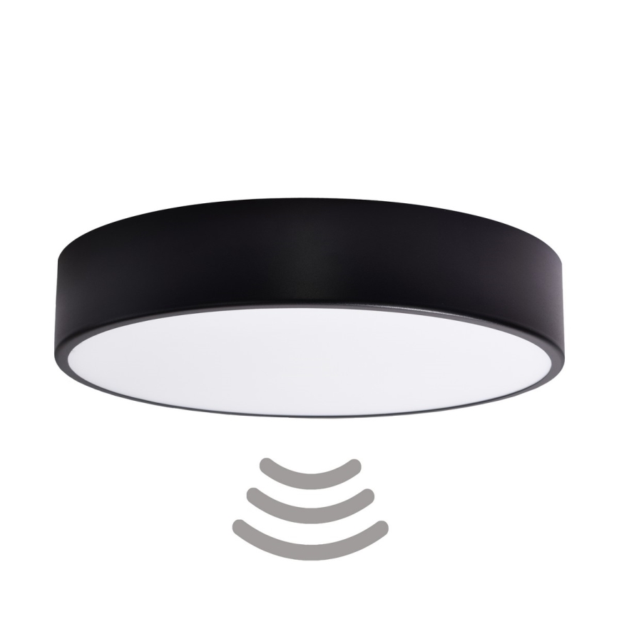 Brilagi - Plafon z czujnikiem CLARE 3xE27/24W/230V śr. 40 cm czarny