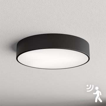 Brilagi - Plafon z czujnikiem CLARE 3xE27/40W/230V śr. 40 cm czarny