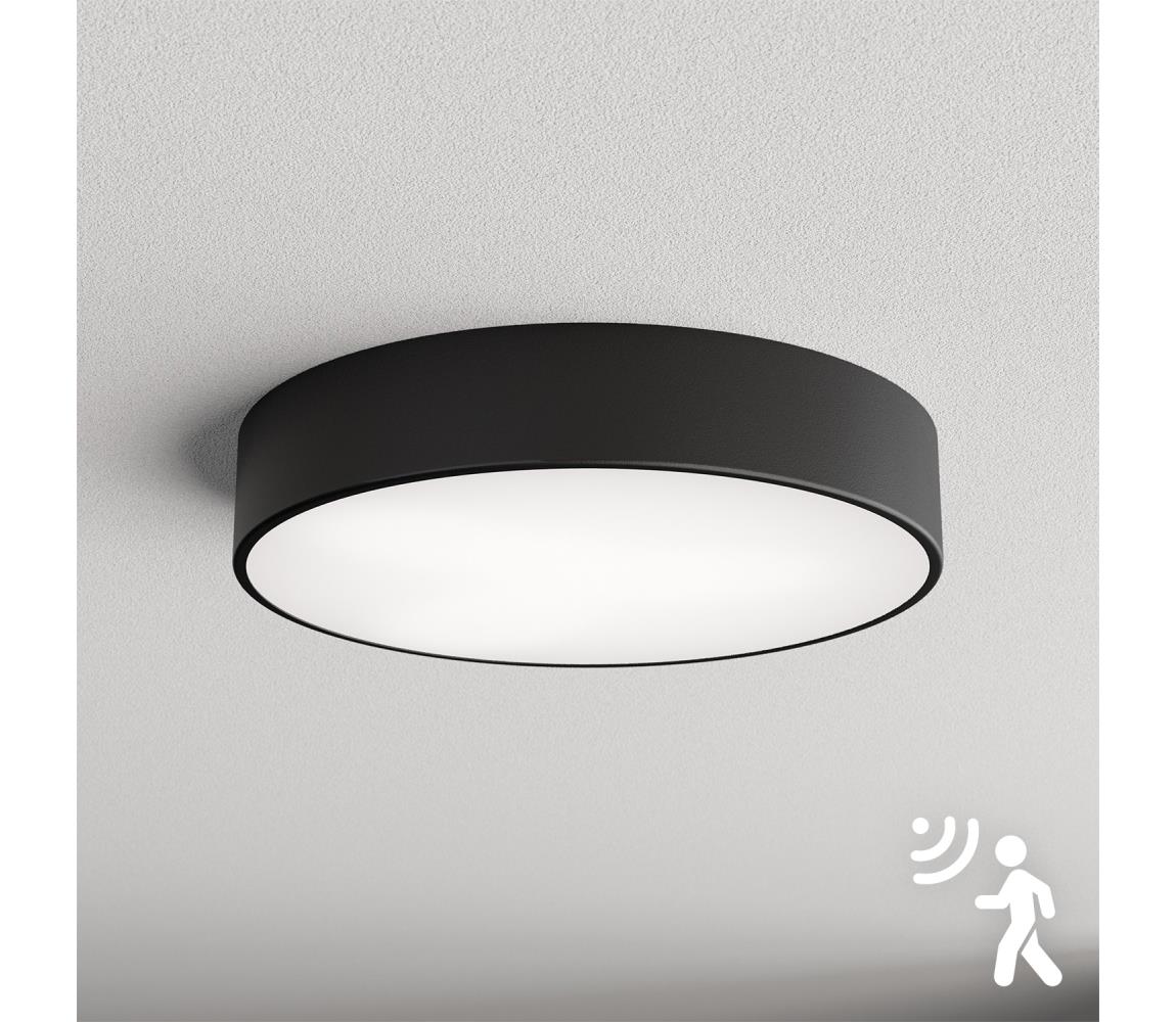 Brilagi - Plafon z czujnikiem CLARE 3xE27/40W/230V śr. 40 cm czarny