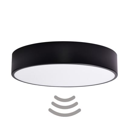 Brilagi - Plafon z czujnikiem CLARE 3xE27/40W/230V śr. 40 cm czarny