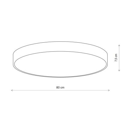 Brilagi - Plafon z czujnikiem CLARE 6xE27/24W/230V śr. 80 cm beżowy