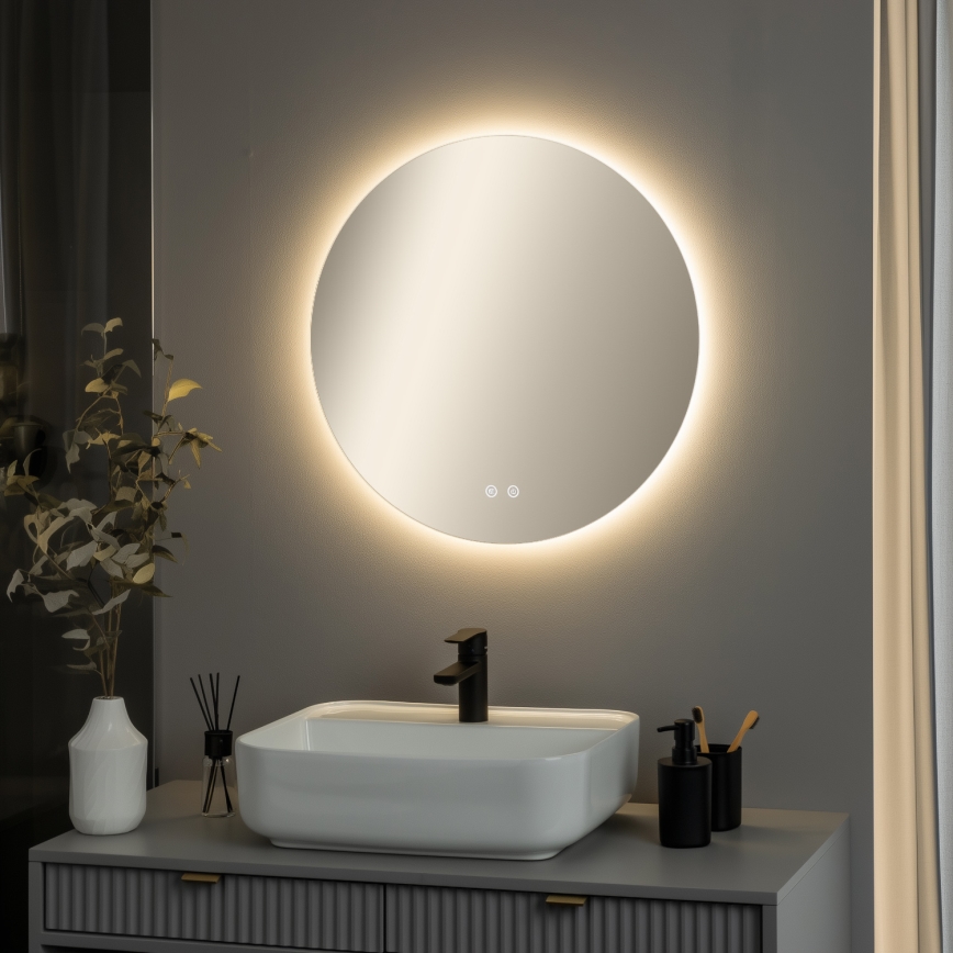 Brilagi - LED łazienkowe podgrzewane lustro DEMI PRO LED/20W/230V śr. 60 cm IP44 CRI 90 ściemnialne + CCT