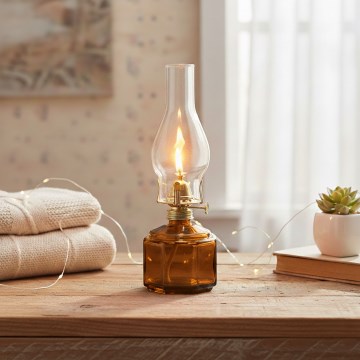 Brilagi - Pomarańczowa lampa naftowa MERLIN