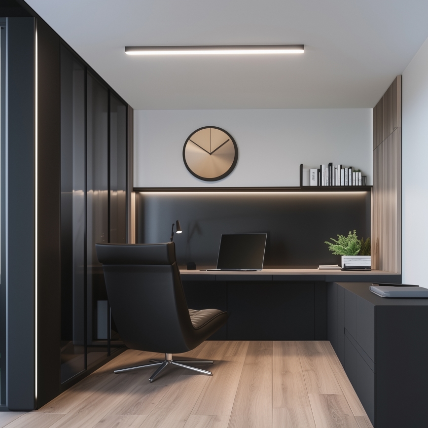 Brilagi - Przysufitowa oprawa LED FULLDAY LED/20/30/40W/230V 2700/4000/6000K 120 cm UGR19 czarna