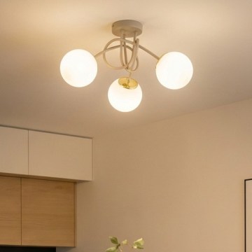 Brilagi - Przysufitowy żyrandol 3xE27/60W/230V beżowy/złoty
