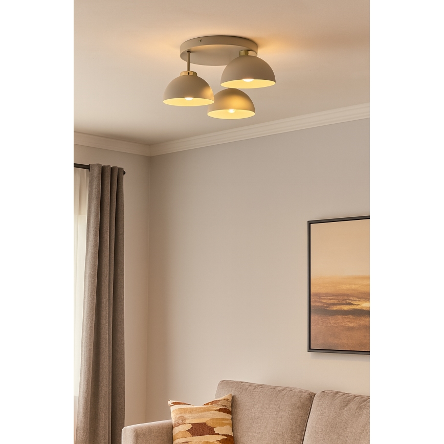 Brilagi - Przysufitowy żyrandol 3xE27/60W/230V beżowy/złoty