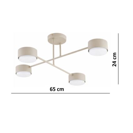 Brilagi - Przysufitowy żyrandol 4xGX53/12W/230V czarny