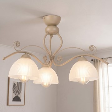 Brilagi - Przysufitowy żyrandol ANTICO MODERN 3xE27/60W/230V beżowy