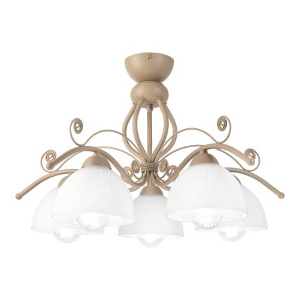 Brilagi - Przysufitowy żyrandol ANTICO MODERN 5xE27/60W/230V beżowy