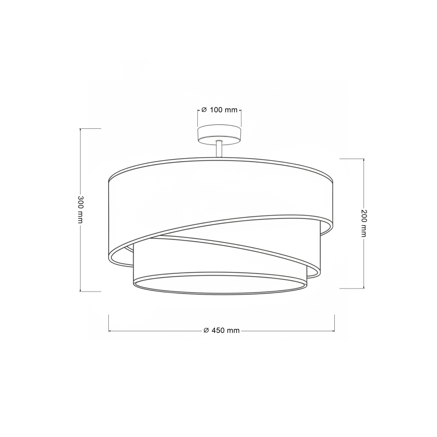 Brilagi - Przysufitowy żyrandol ARROW 1xE27/60W/230V śr. 45 cm beżowy