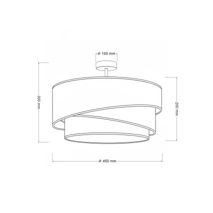 Brilagi - Przysufitowy żyrandol ARROW 1xE27/60W/230V Ø 45 cm brązowy