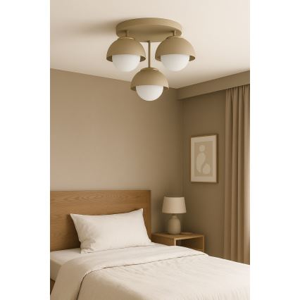Brilagi - Przysufitowy żyrandol COSMO 3xE27/60W/230V beżowy/złoty