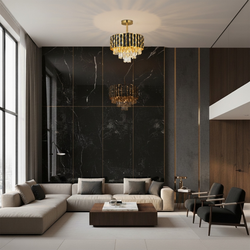 Brilagi - Przysufitowy żyrandol CRISTAL 5xE14/40W/230V śr. 38 cm