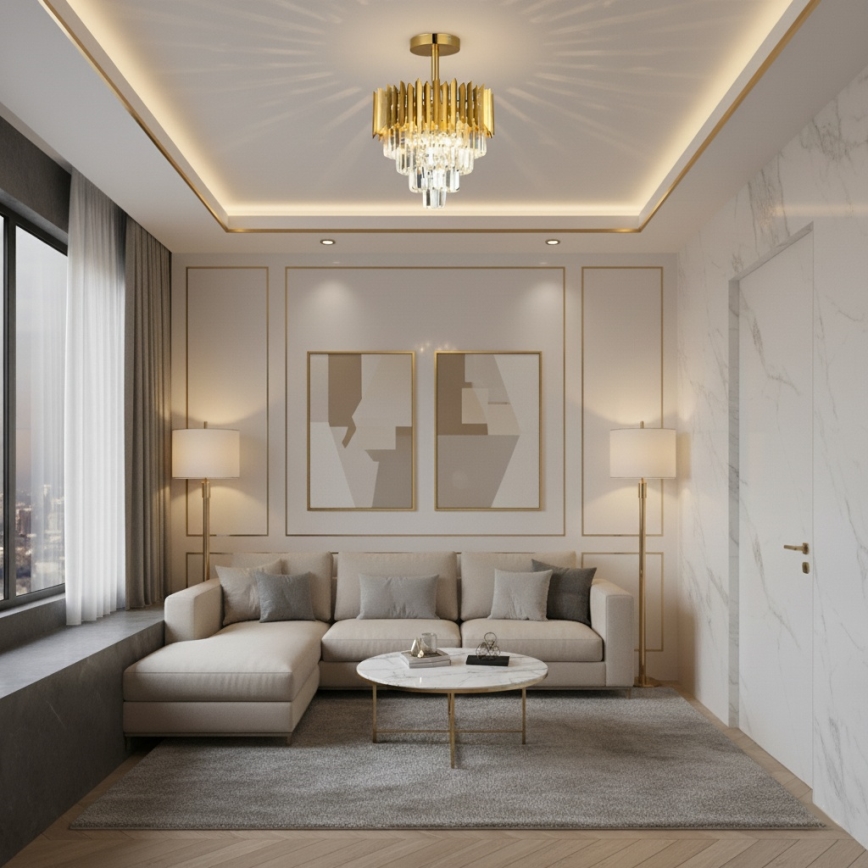 Brilagi - Przysufitowy żyrandol CRISTAL 5xE14/40W/230V śr. 43 cm