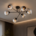 BRILAGI - Przysufitowy żyrandol DIOR 6xE27/60W/230V czarny/przydymiony szary