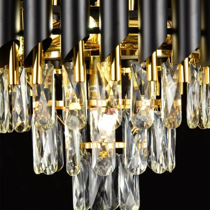 Brilagi - Przysufitowy żyrandol ECLIPSE 5xE14/10W/230V śr. 38 cm czarny/złoty