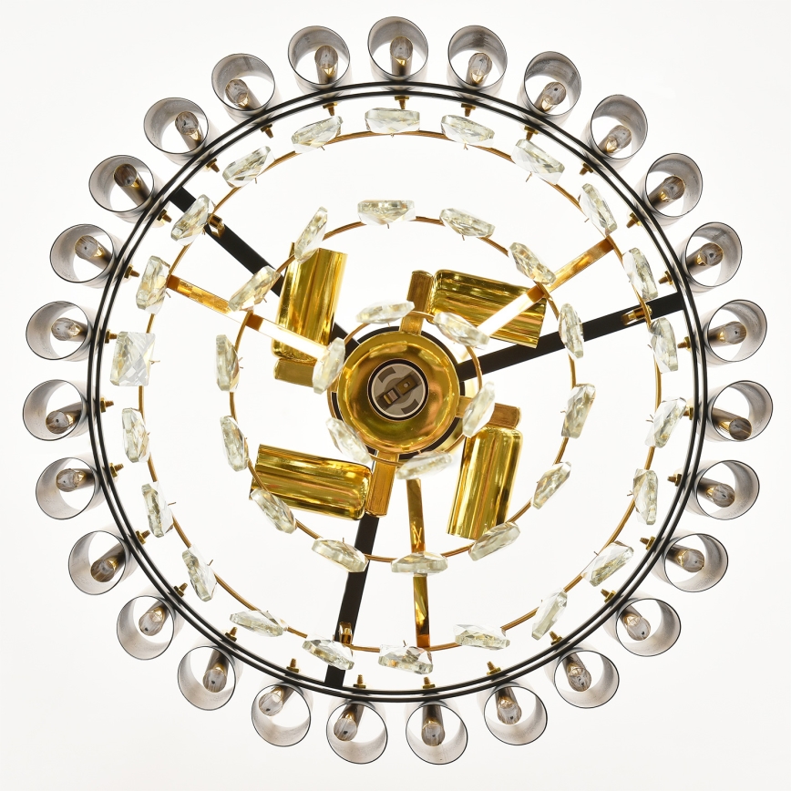 Brilagi - Przysufitowy żyrandol ECLIPSE 5xE14/10W/230V śr. 38 cm czarny/złoty