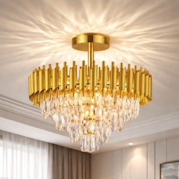 Brilagi - Przysufitowy żyrandol ECLIPSE 7xE14/10W/230V śr. 48 cm złota