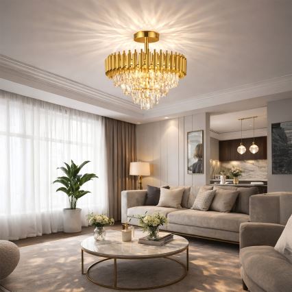 Brilagi - Przysufitowy żyrandol ECLIPSE 7xE14/10W/230V śr. 48 cm złota