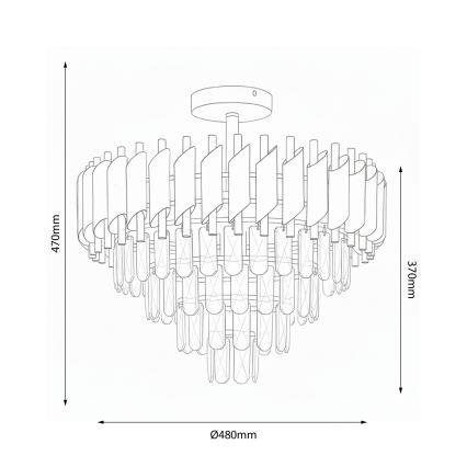 Brilagi - Przysufitowy żyrandol ECLIPSE 7xE14/10W/230V śr. 48 cm złota