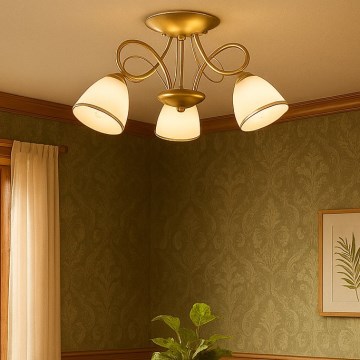 Brilagi - Przysufitowy żyrandol FRED 3xE27/60W/230V Ø 59 cm złoty