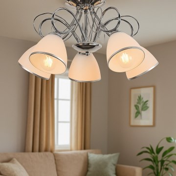 Brilagi - Przysufitowy żyrandol FRED 5xE27/60W/230V śr. 59 cm błyszczący chrom