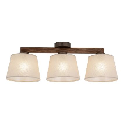 Brilagi - Przysufitowy żyrandol LATTE 3xE27/15W/230V sosna/beżowy