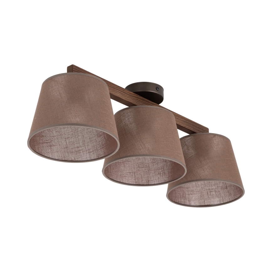 Brilagi - Przysufitowy żyrandol LATTE 3xE27/15W/230V sosna/brązowy