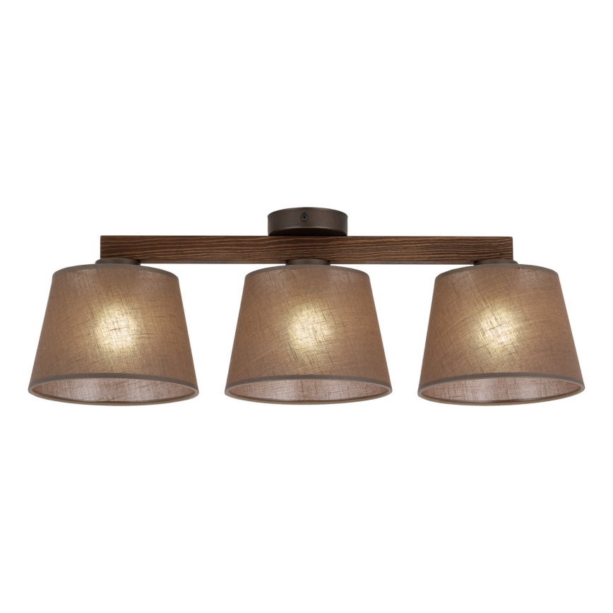 Brilagi - Przysufitowy żyrandol LATTE 3xE27/15W/230V sosna/brązowy