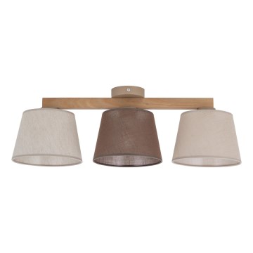 Brilagi - Przysufitowy żyrandol LATTE 3xE27/15W/230V sosna/mix