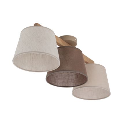 Brilagi - Przysufitowy żyrandol LATTE 3xE27/15W/230V sosna/mix