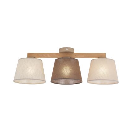 Brilagi - Przysufitowy żyrandol LATTE 3xE27/15W/230V sosna/mix
