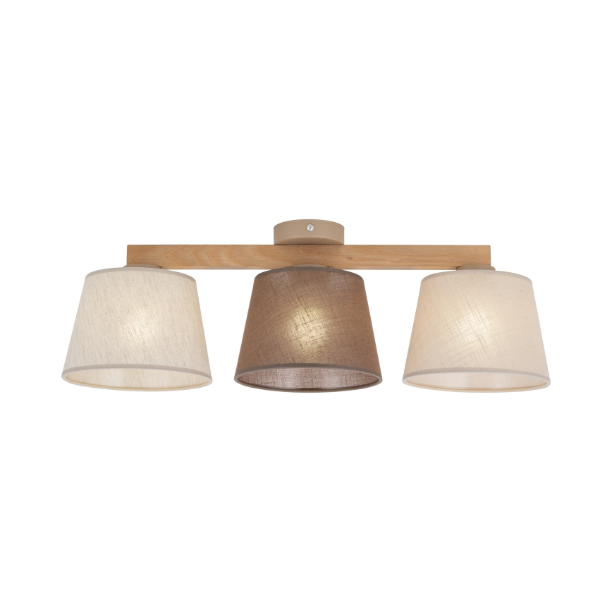 Brilagi - Przysufitowy żyrandol LATTE 3xE27/15W/230V sosna/mix