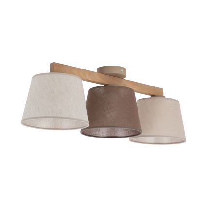 Brilagi - Przysufitowy żyrandol LATTE 3xE27/15W/230V sosna/mix