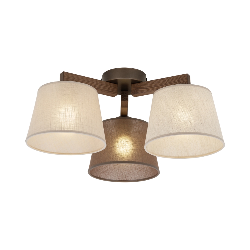 Brilagi - Przysufitowy żyrandol LATTE 3xE27/15W/230V sosna/mix