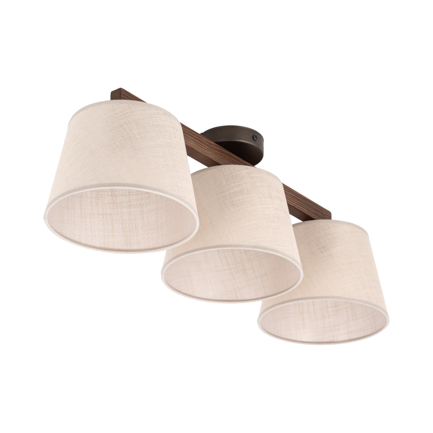 Brilagi - Przysufitowy żyrandol LATTE 3xE27/60W/230V sosna/beżowy