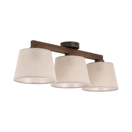 Brilagi - Przysufitowy żyrandol LATTE 3xE27/60W/230V sosna/beżowy