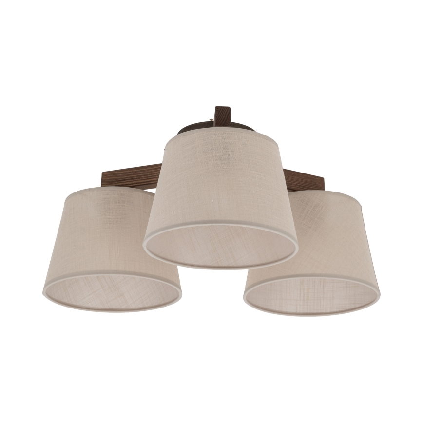 Brilagi - Przysufitowy żyrandol LATTE 3xE27/60W/230V sosna/beżowy