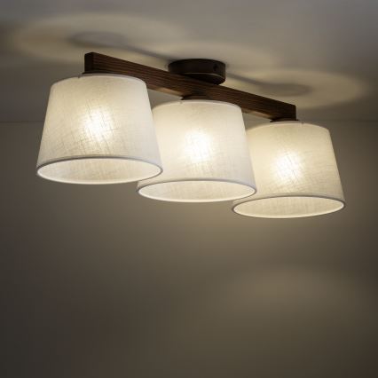 Brilagi - Przysufitowy żyrandol LATTE 3xE27/60W/230V sosna/biała