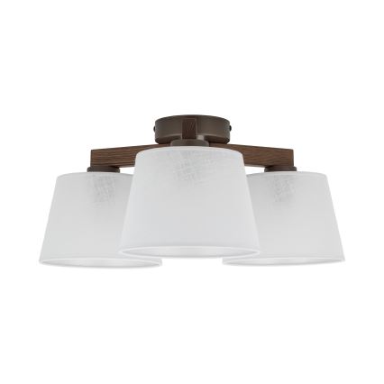Brilagi - Przysufitowy żyrandol LATTE 3xE27/60W/230V sosna/biały